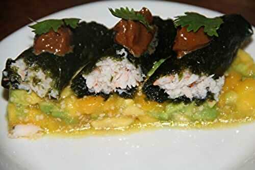 MAKIS DE CRABE, TARTARE MANGUE AVOCAT