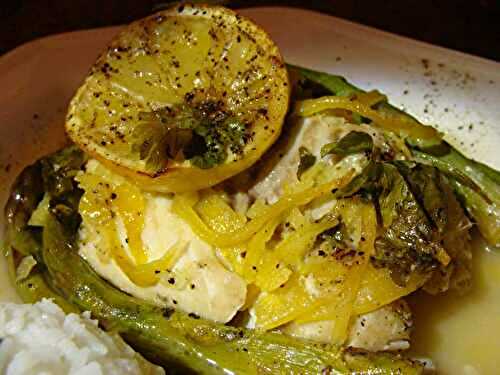 PAPILLOTES DE CABILLAUD A LA GELEE DE CITRON ET DE GINGEMBRE