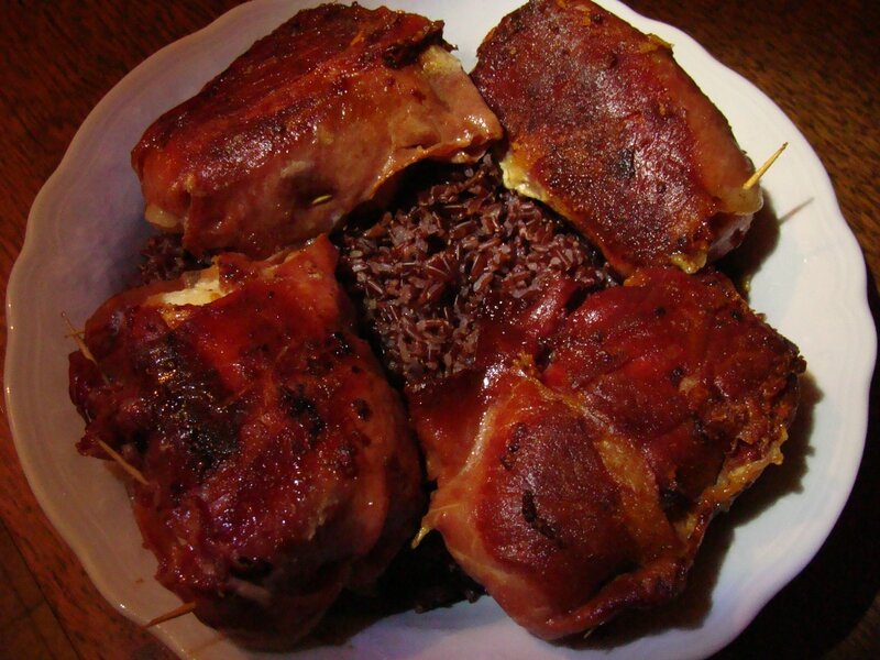 PAUPIETTES DE POULET AU RIZ ROUGE DE CAMARGUE