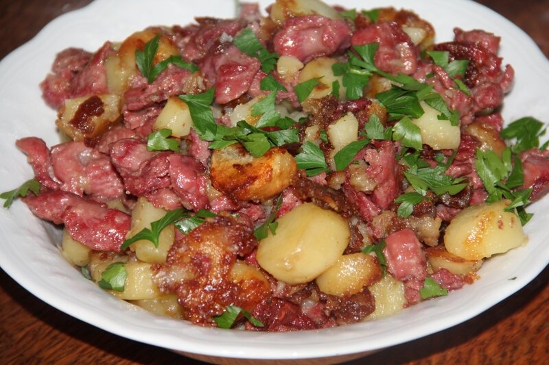 POELEE DE POMMES DE TERRE AUX GESIERS CONFITS