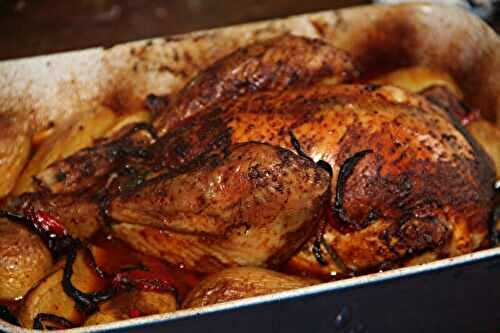 POULET ROTI AU PAPRIKA ET AU VIN BLANC