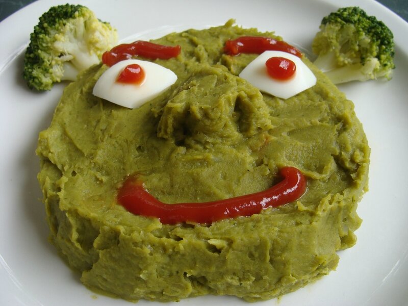 PUREE BROCOLIS ET PETITS POIS FACON SHREK