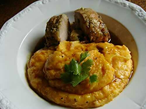 PUREE DE CAROTTES ET POMMES DE TERRE FILETS DE PORC AU THYM ET AUX AGRUMES