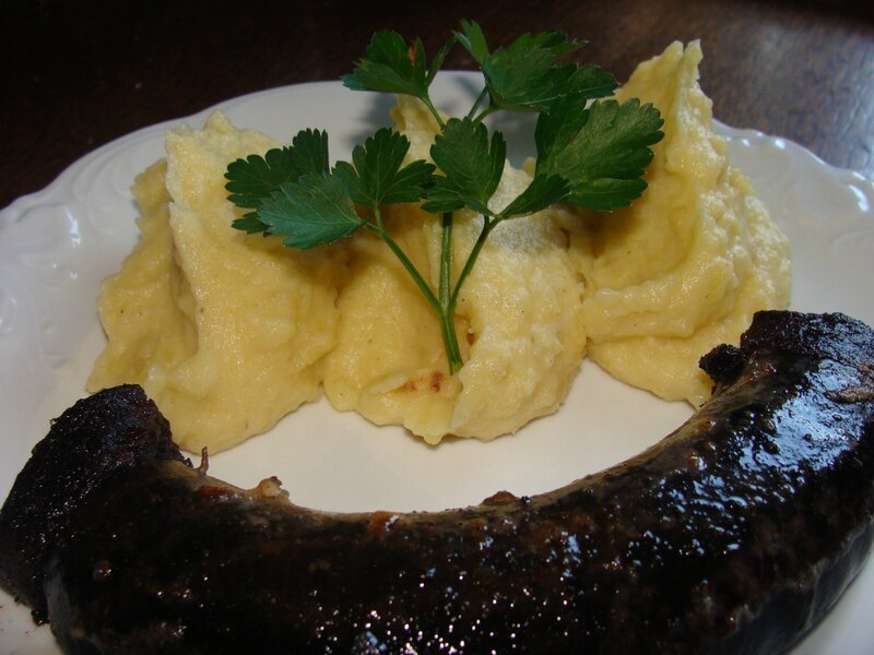 PUREE de POMMES DE TERRE à L'ANCIENNE et son BOUDIN NOIR