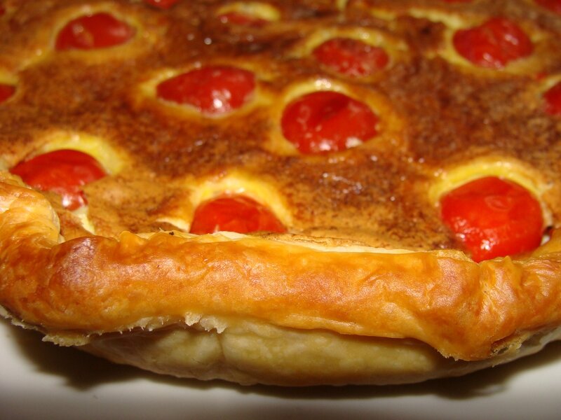 QUICHE AUX TOMATES CERISES ET ROQUEFORT