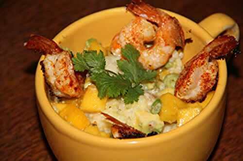 RISOTTO AUX GAMBAS, MANGUE ET AVOCATS