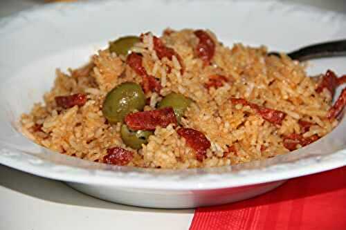 RIZ AU CHORIZO ET AUX OLIVES VERTES