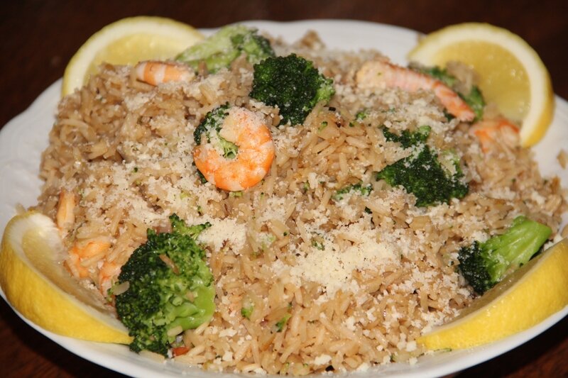 RIZ SAUTE AUX CREVETTES ET BROCOLIS