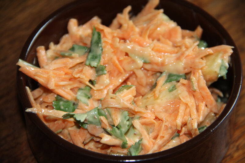 SALADE DE CAROTTES A L'ANANAS ET A LA CORIANDRE