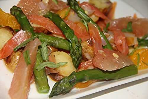 SALADE DE POISSONS FUMES AUX AGRUMES POUR DEUX