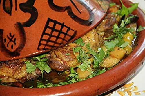 TAJINE DE POULET AUX LEGUMES, CITRON CONFIT ET OLIVES