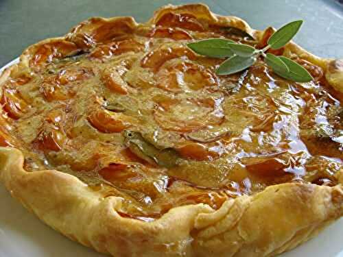 TARTE AMANDINE AUX ABRICOTS ET SAUGE