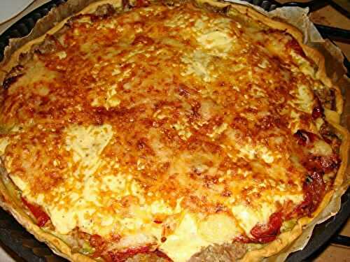 TARTE AU THON, TOMATES ET MOUTARDE VERTE