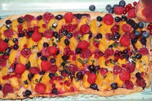 TARTE AUX FRUITS D’ETE ET AU BASILIC