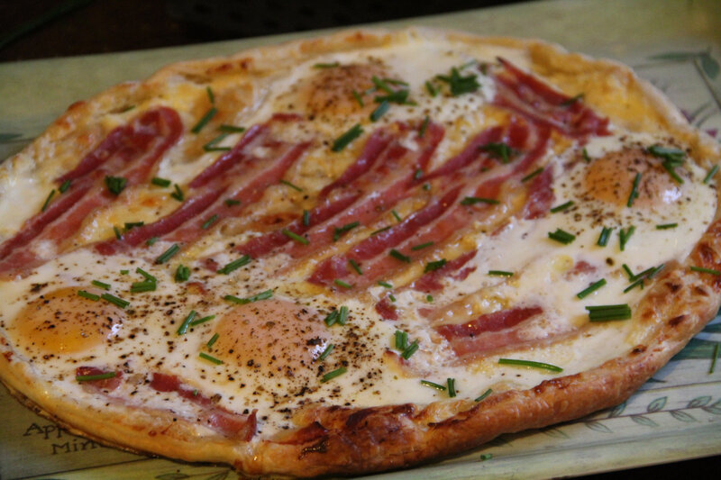 TARTE "EGGS AND BACON"