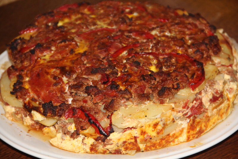 TARTE KEFTA SANS PATE AUX POMMES DE TERRE ET AUX TOMATES