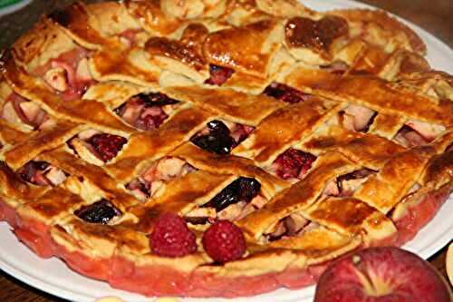 TARTE POMMES FRAMBOISES CRANBERRIES