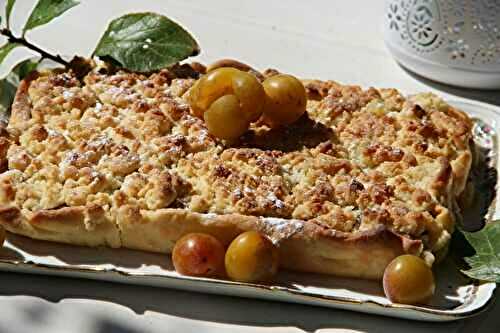 TARTE SABLEE MIRABELLES ET STREUSEL