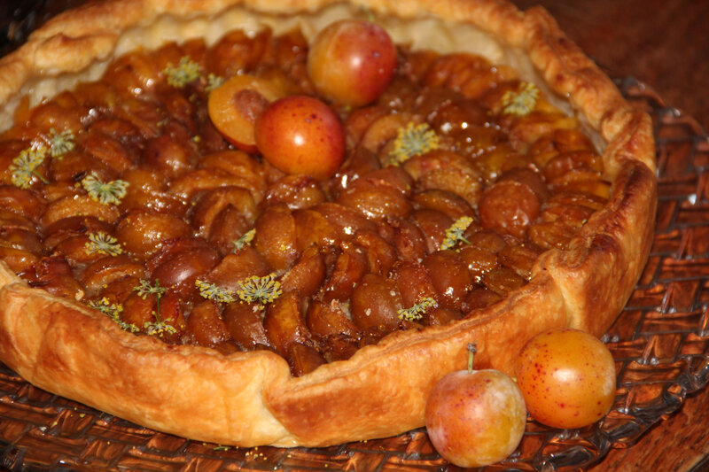 TARTE TOUTE SIMPLE AUX MIRABELLES PARFUMEE AUX FLEURS DE FENOUIL