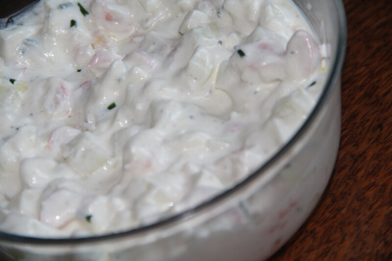 TZATZIKI AUX CREVETTES ET A LA FETA