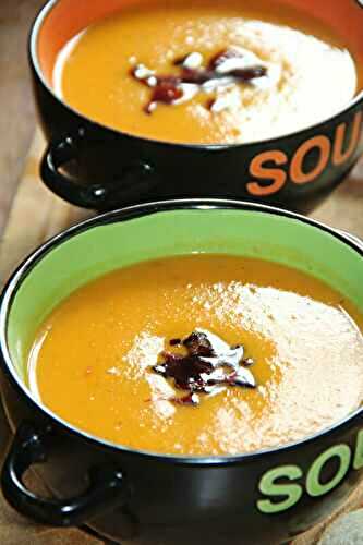 VELOUTE DE LEGUMES FIN D'ETE DEBUT D'AUTOMNE PARFUME AU CHORIZO