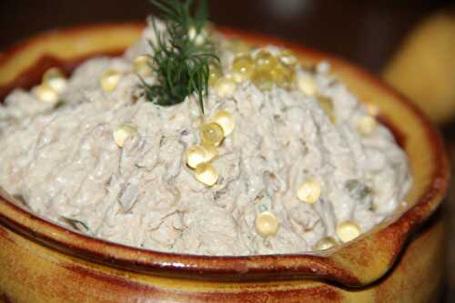 RILLETTES DE MAQUEREAUX FROMAGE FRAIS, CITRON CONFIT ET CITRON DE MENTON , ANETH, CAPRES