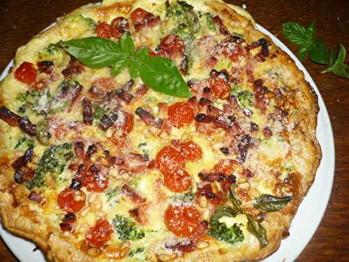 TARTE A L'ITALIENNE BOEUF HACHE, BROCOLI, TOMATES CERISE