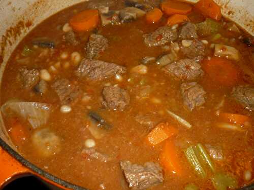 SAUTE DE BOEUF AUX HARICOTS BLANCS ET AUTRES LEGUMES D'HIVER