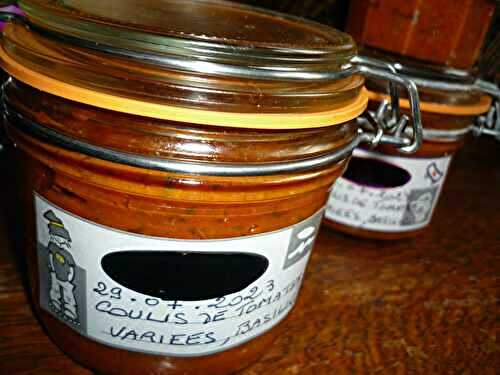 COULIS TOUT SIMPLE DE TOMATES VARIEES ET BASILIC