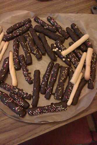 Bâtonnets sablés au chocolat