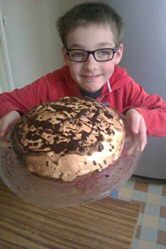 Gateau au chocolat meringué