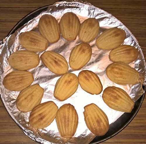 Madeleines à la vanille, poudre d’amandes et miel