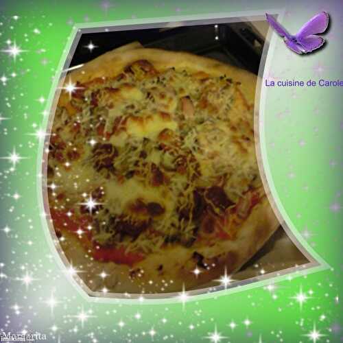Pizza au chorizo/jambon - bienvenue dans la cuisine de Carole