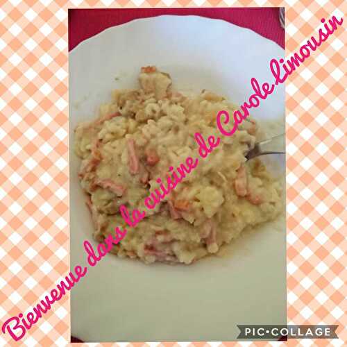 Risotto lardons/jambon/champignons au companion