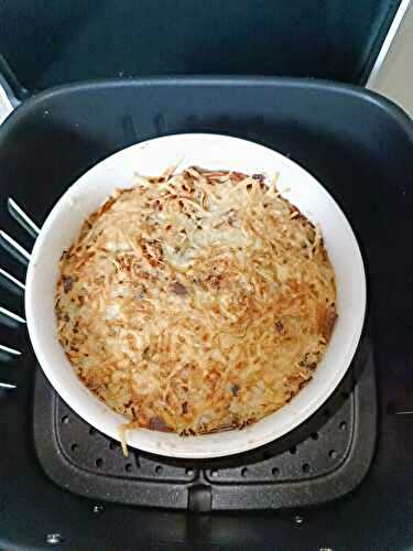Gratin de poisson et riz de konjac cuit dans ma friteuse à air chaud 