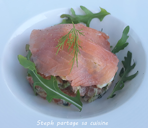 Dôme de saumon à l'avocat-crevette - Steph Partage sa Cuisine