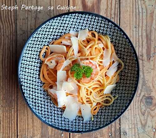 Spaghettis aux scampis et à l'orange - Steph Partage sa Cuisine