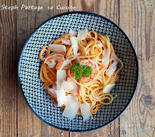 Spaghettis aux scampis et à l'orange