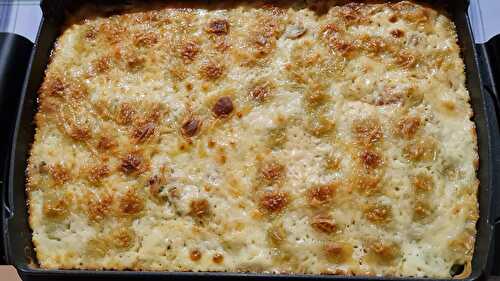 Gratin de Ravioles Lardons Champignons