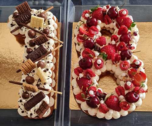 Number Cake aux Fruits et au Chocolat