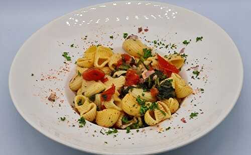 One Pot Pasta Lardons Epinards