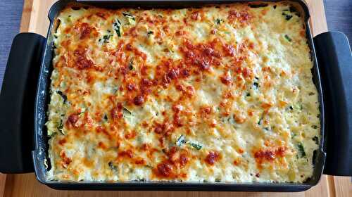 Gratin de Courgettes Riz Mozzarella