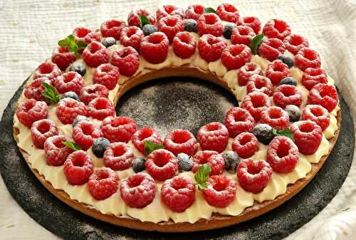 Couronne à la Framboise et Crème Danette