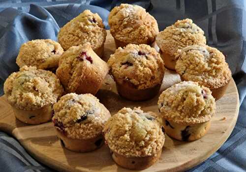 Muffins Crumble aux Myrtilles