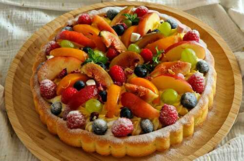 Tarte aux Fruits sur Biscuit Madeleine