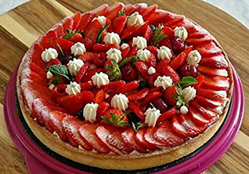 Tarte aux Fraises Confiture et Chantilly