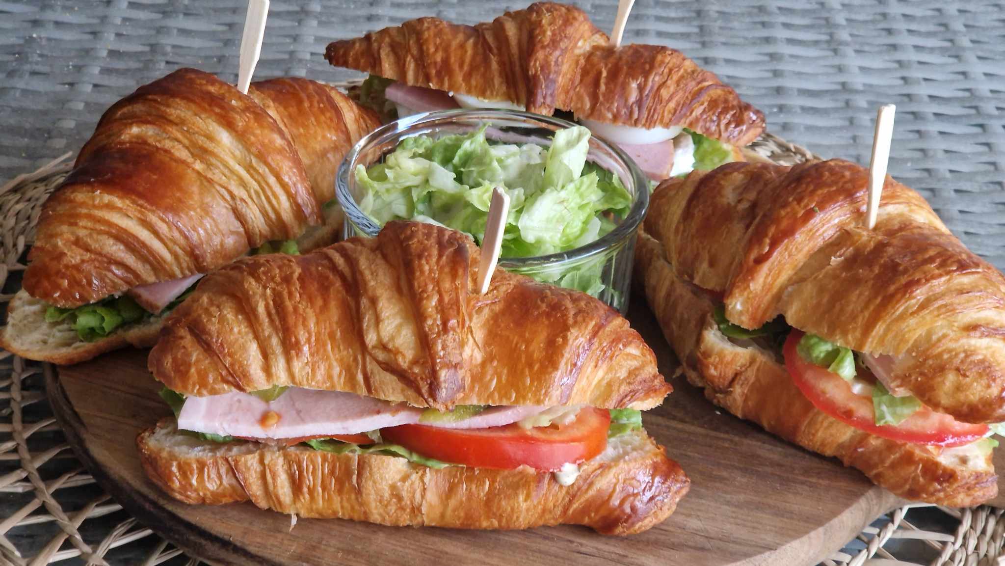 Croissant Jambon Crudités