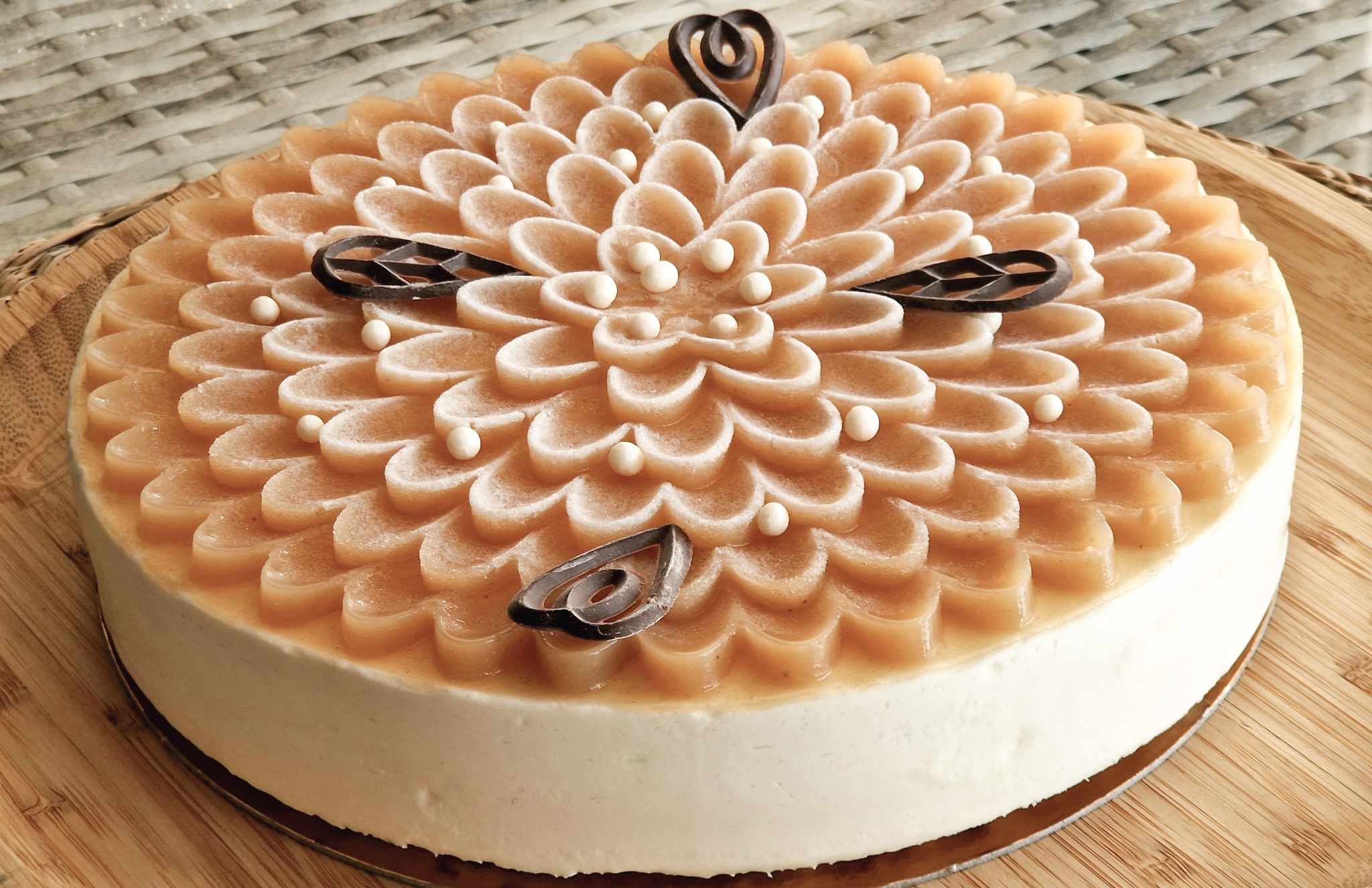 Entremet Pêche Blanche Nougat