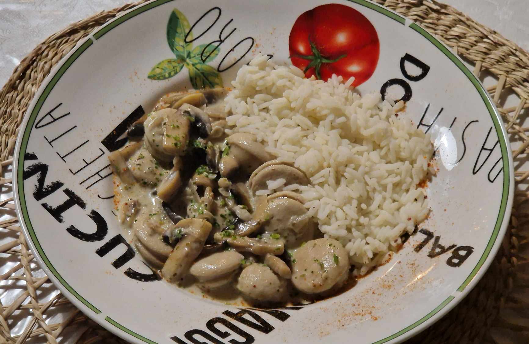 Boudins Blancs à la Crème et Champignons