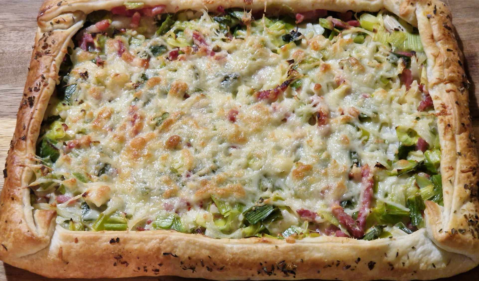 Tarte Fine Poireau Lardons